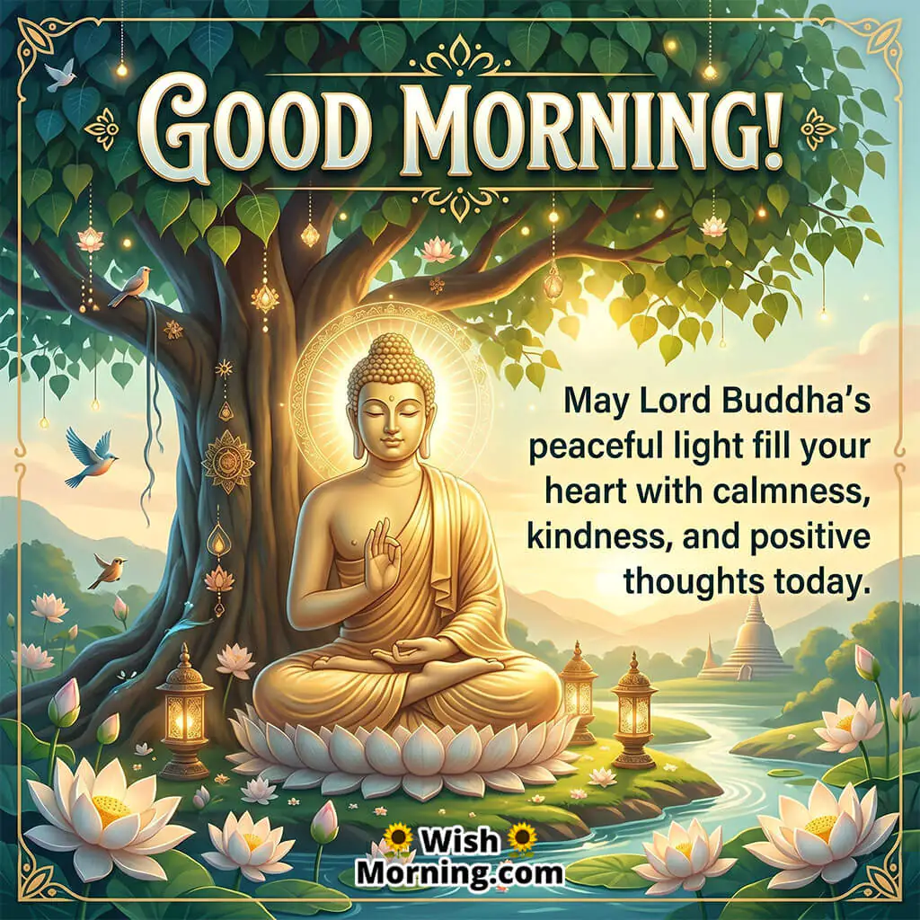 Good Morning Buddha Peace Wish