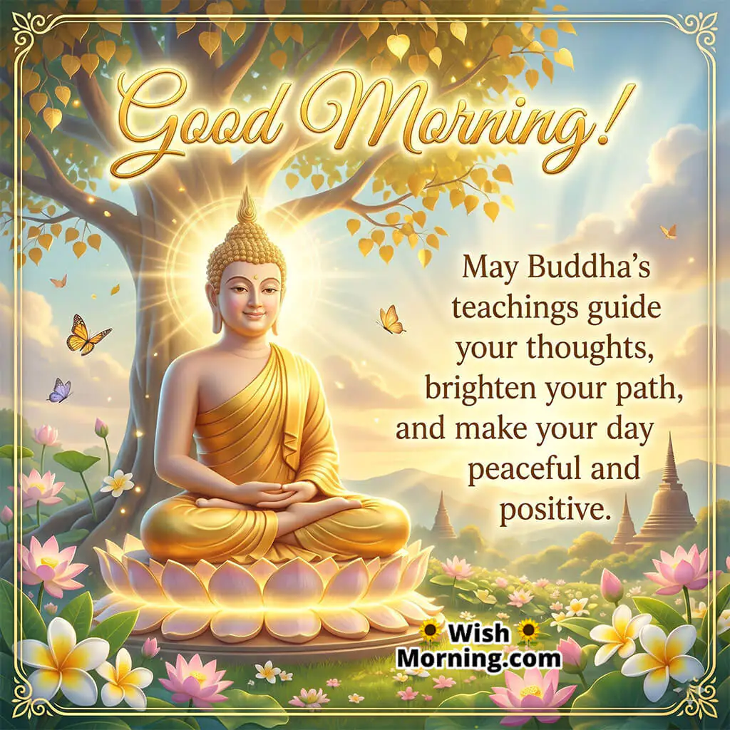 Good Morning Buddha Positive Day Wish