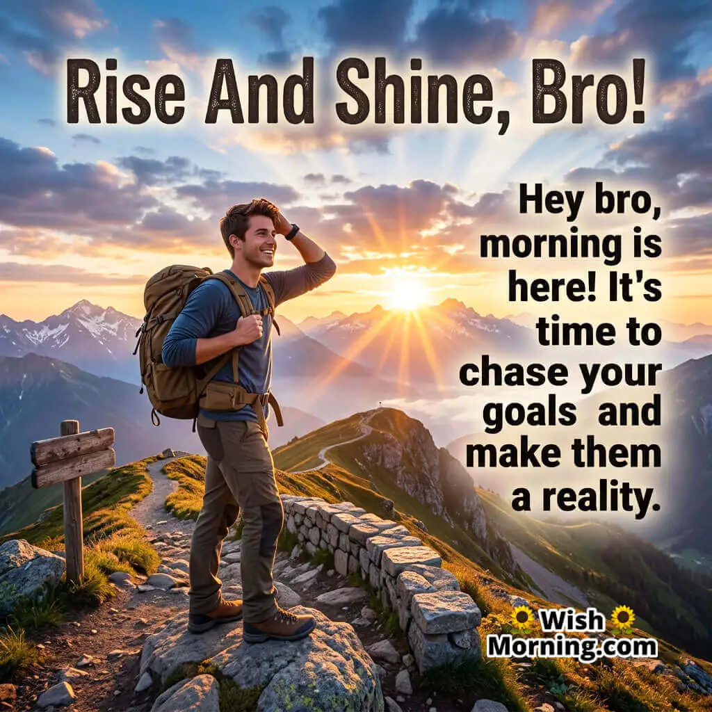 Good Morning Brother Motivational Wish Image