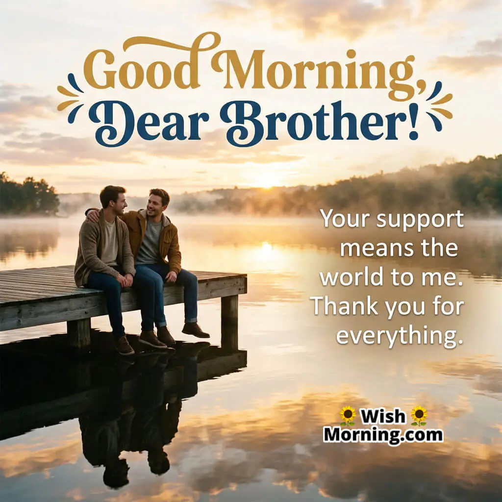 Good Morning Brother Thank You Message Image