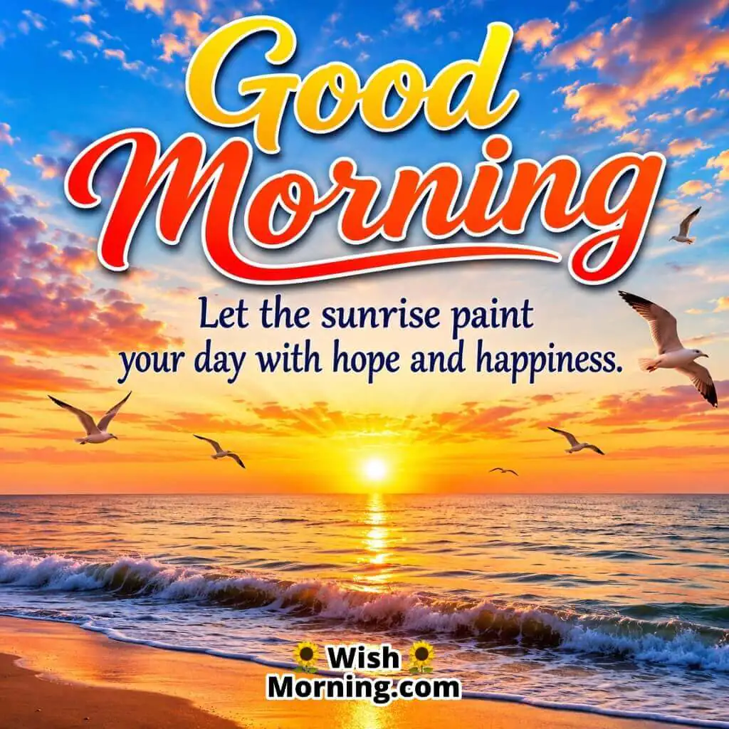 Good Morning Ocean Sunrise Inspiration Quote featuring radiant sun rising above the ocean symbolizing confidence and positivity