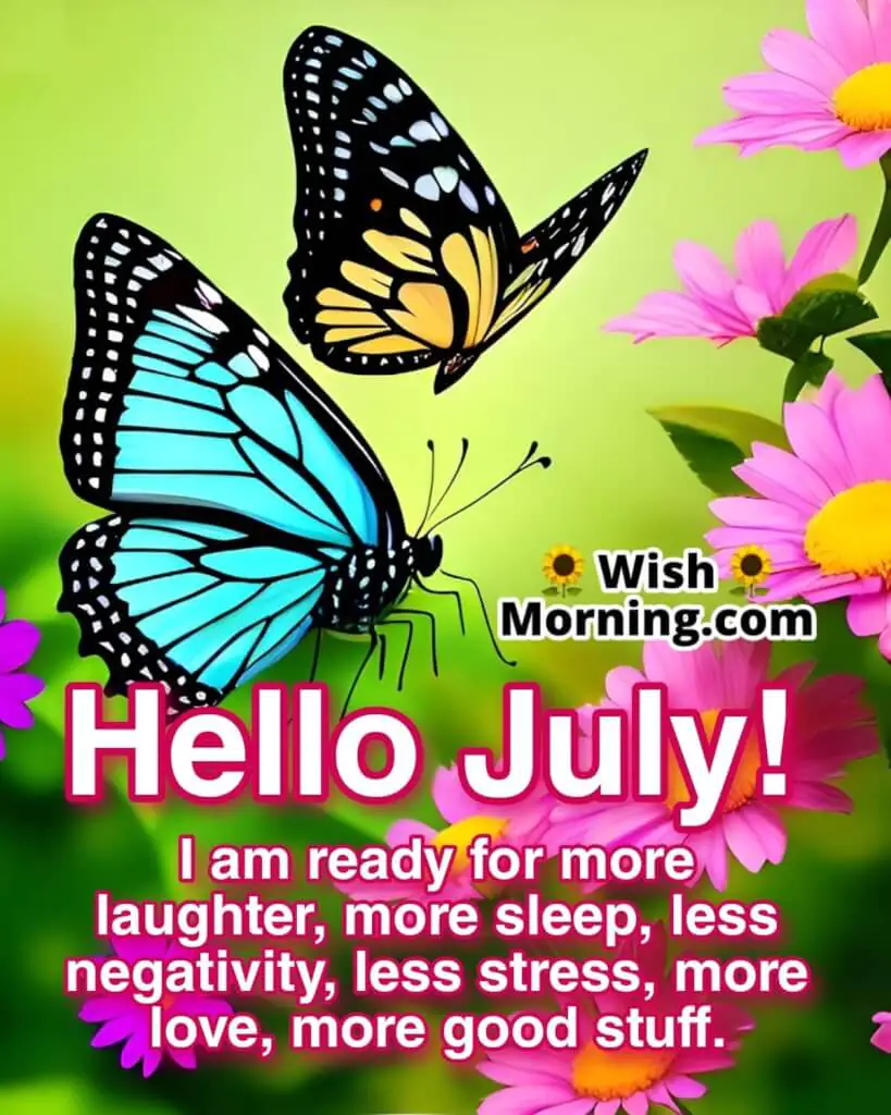 Hello July Status Image